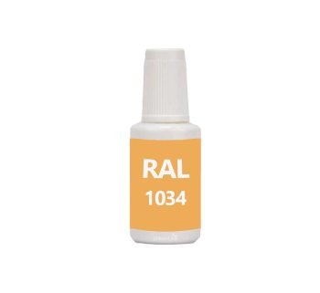 RAL 1034 Pastel Yellow | Penselflaska med vattenbaserad bttringsfrg 20 ml