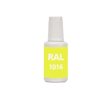 RAL 1016 Sulfur Yellow, vattenbaserad frg i penselflaska 20 ml