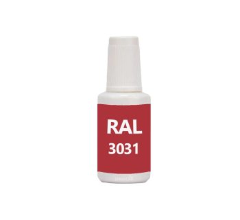 RAL 3031 Orient Red. Penselflaska med vattenbaserad bttringsfrg 20 ml