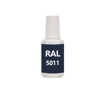 RAL 5011 Steel Blue. Penselflaska med vattenbaserad bttringsfrg 20 ml