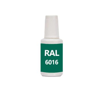 RAL 6016 Turquoise Green, penselflaska med vattenbaserad bttringsfrg 20 ml
