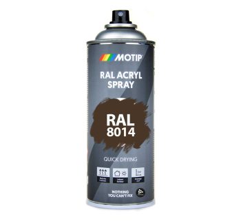 Sprayfrg i RAL-kulr 8014, Sepia Brown | Snabbtorkande akryllack fr inom- och utomhusbruk 400 ml