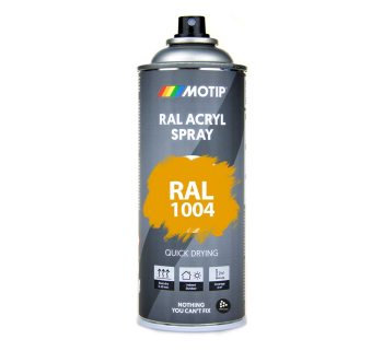 RAL 1004 Gold Yellow | Slitstark akrylspray fr inom- och utomhusbruk