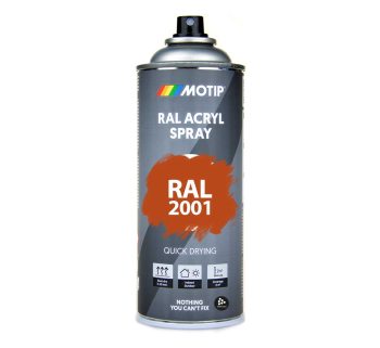 Akrylspray i RAL 2001, Red Orange. Sprayfrg 400 ml fr inom och utomhusbruk