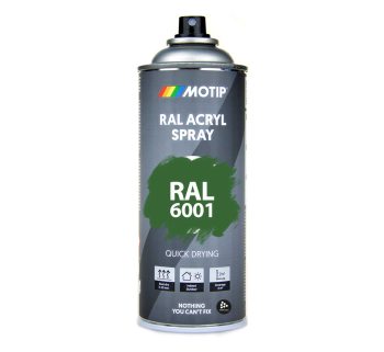 Grn sprayfrg RAL 6001 Emerald | Snabbtorkande akryllack fr inom- och utomhusbruk