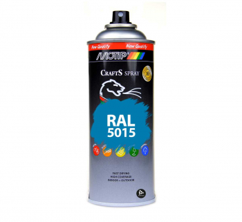 RAL 5015 Sky Blue 400 ml. Snabbtorkande sprayfrg fr inom- och utomhusbruk. 