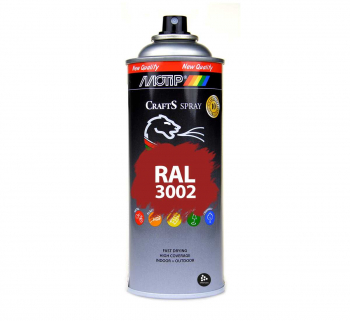RAL 3002 Carmine Red. Sprayfrg fr inom och utomhusbruk 400 ml
