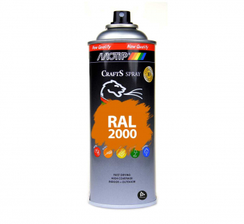 RAL 2000 Yellow Orange | Akrylspray 400 ml fr inom- och utomhusbruk