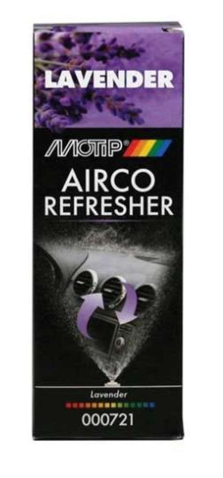 Airco Refresher Lavendel, Luftrenare fr Ac-system i fordon, spray med behaglig lavendeldoft