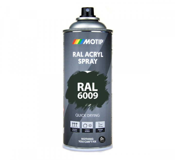 Sprayfrg RAL 6009 Fir Green | Akryllack i sprayburk fr inom- och utomhusbruk, 400 ml